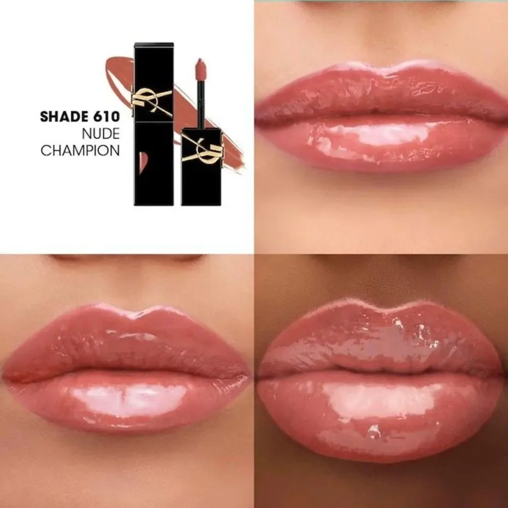 YSL Yves St Laurent Vinyl Cream Lip Stain Nude Champion 610 (0.18oz/5.5ml) NEW